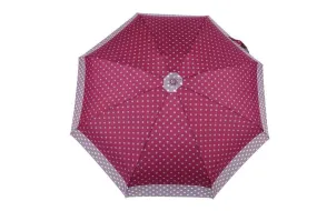 FabSeasons 5 fold Grey Polka Dots Digital Printed Small Compact Manual Umbrella