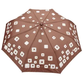 FabSeasons Brown Unisex Graphic Printed 3 fold Fancy Automatic Brown Umbrella