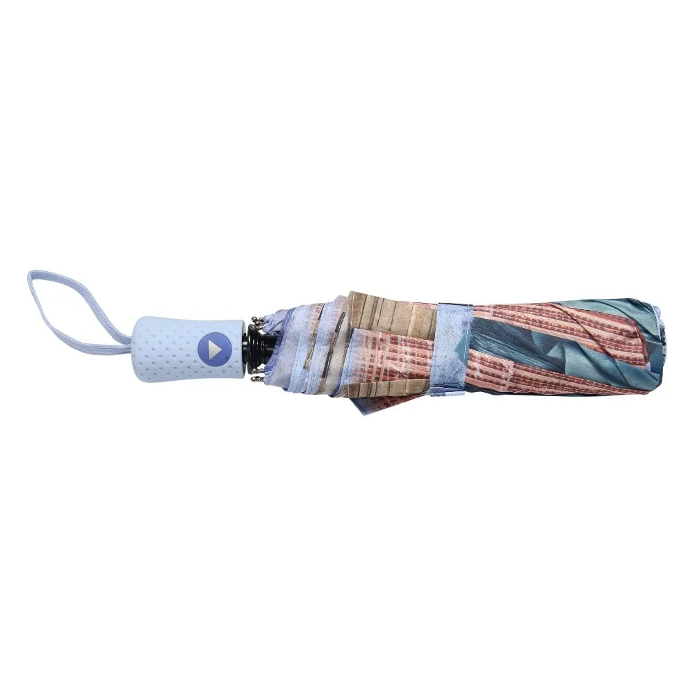 FabSeasons Statue of Liberty-USA Printed 3 Fold Fancy Umbrella