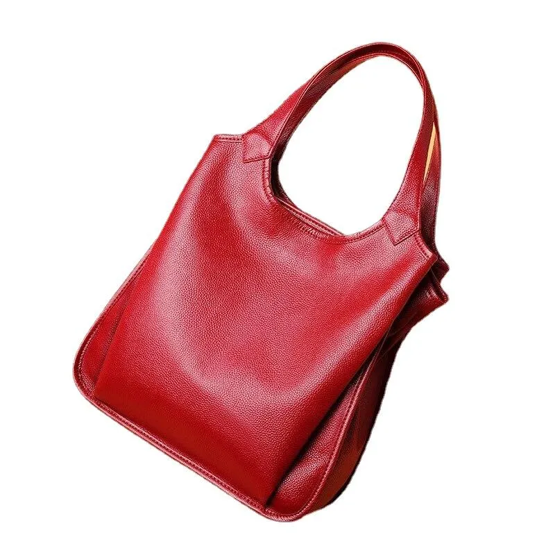 Fashionable Luxury Women's Large Capacity Genuine Leather Handbags