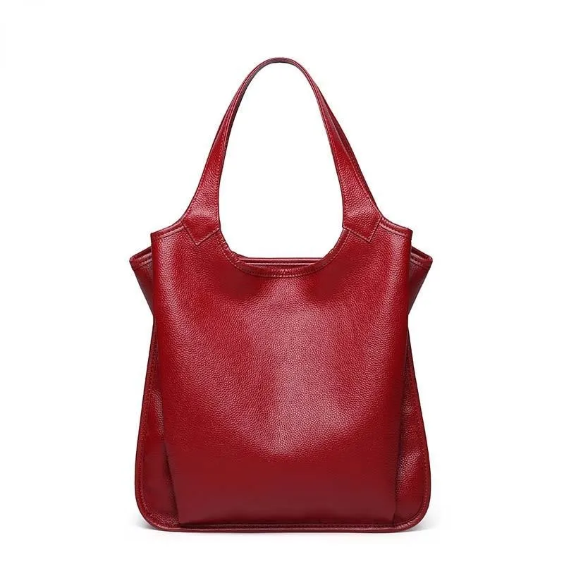 Fashionable Luxury Women's Large Capacity Genuine Leather Handbags