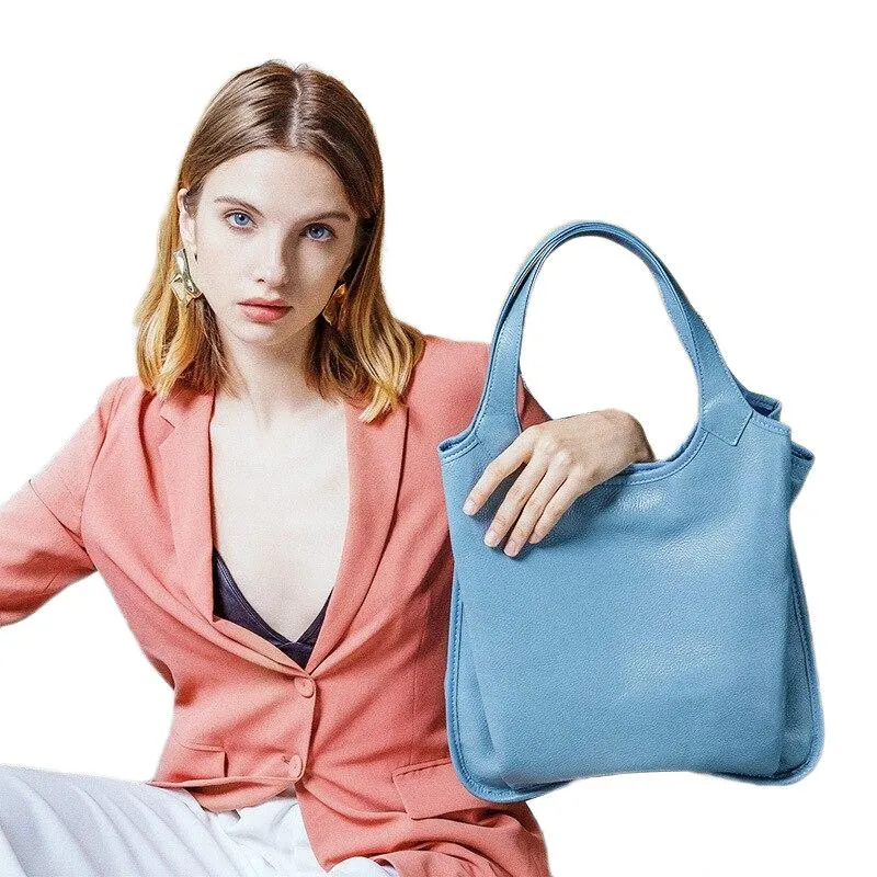 Fashionable Luxury Women's Large Capacity Genuine Leather Handbags