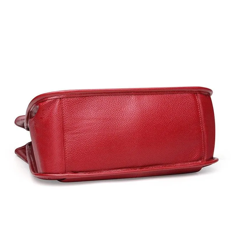 Fashionable Luxury Women's Large Capacity Genuine Leather Handbags