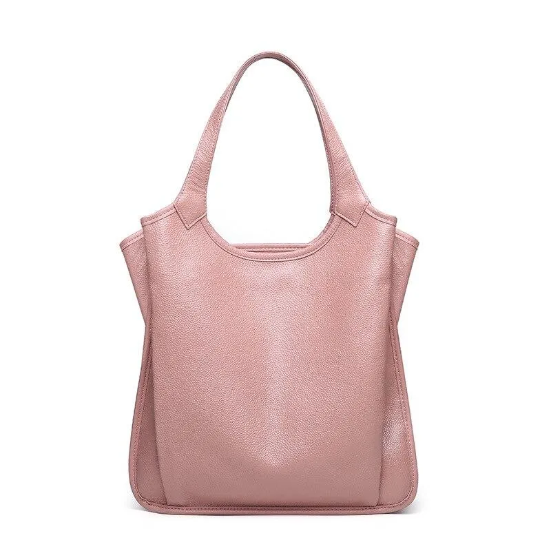 Fashionable Luxury Women's Large Capacity Genuine Leather Handbags