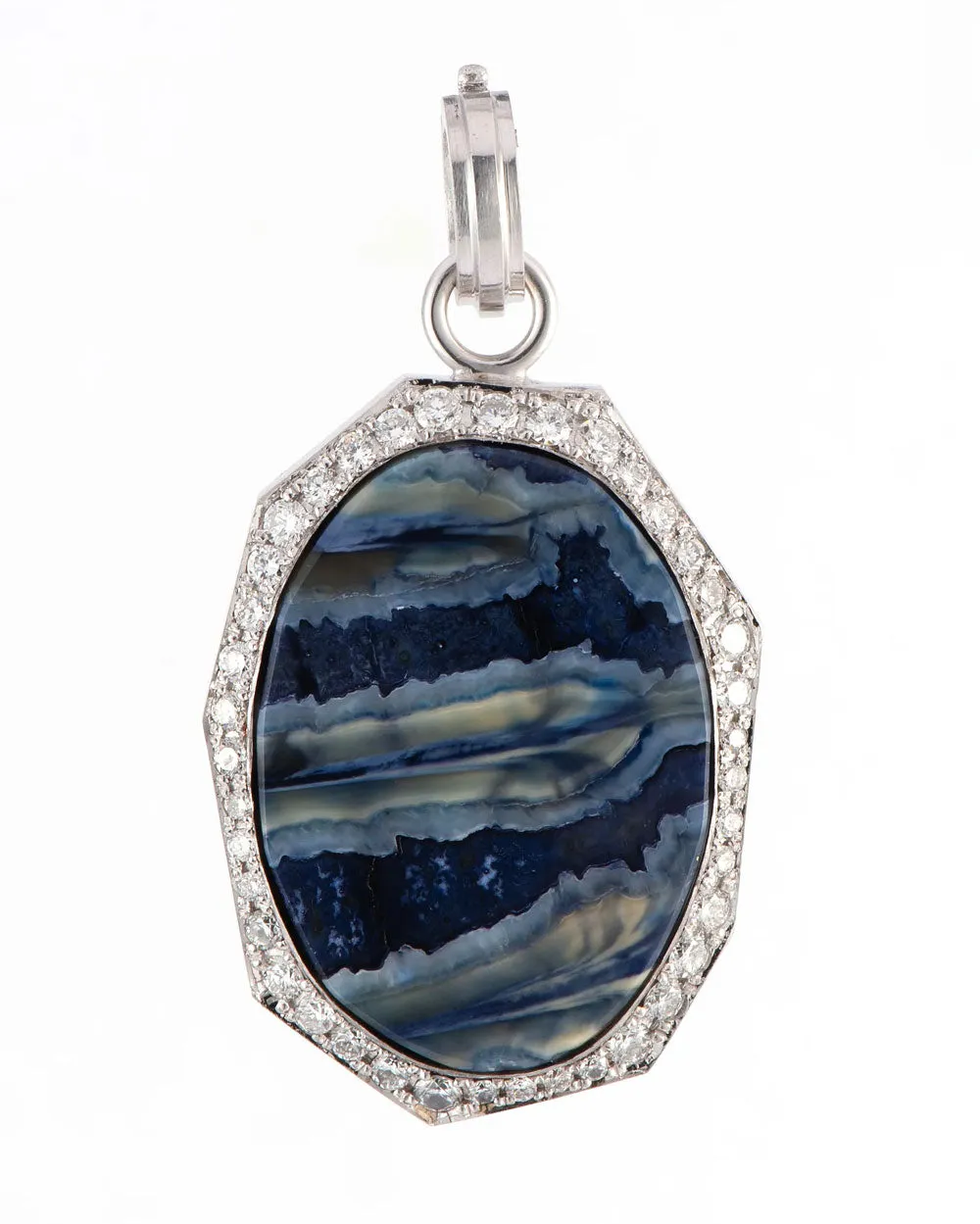 Fossil Diamond and Mammouth Bone Pendant