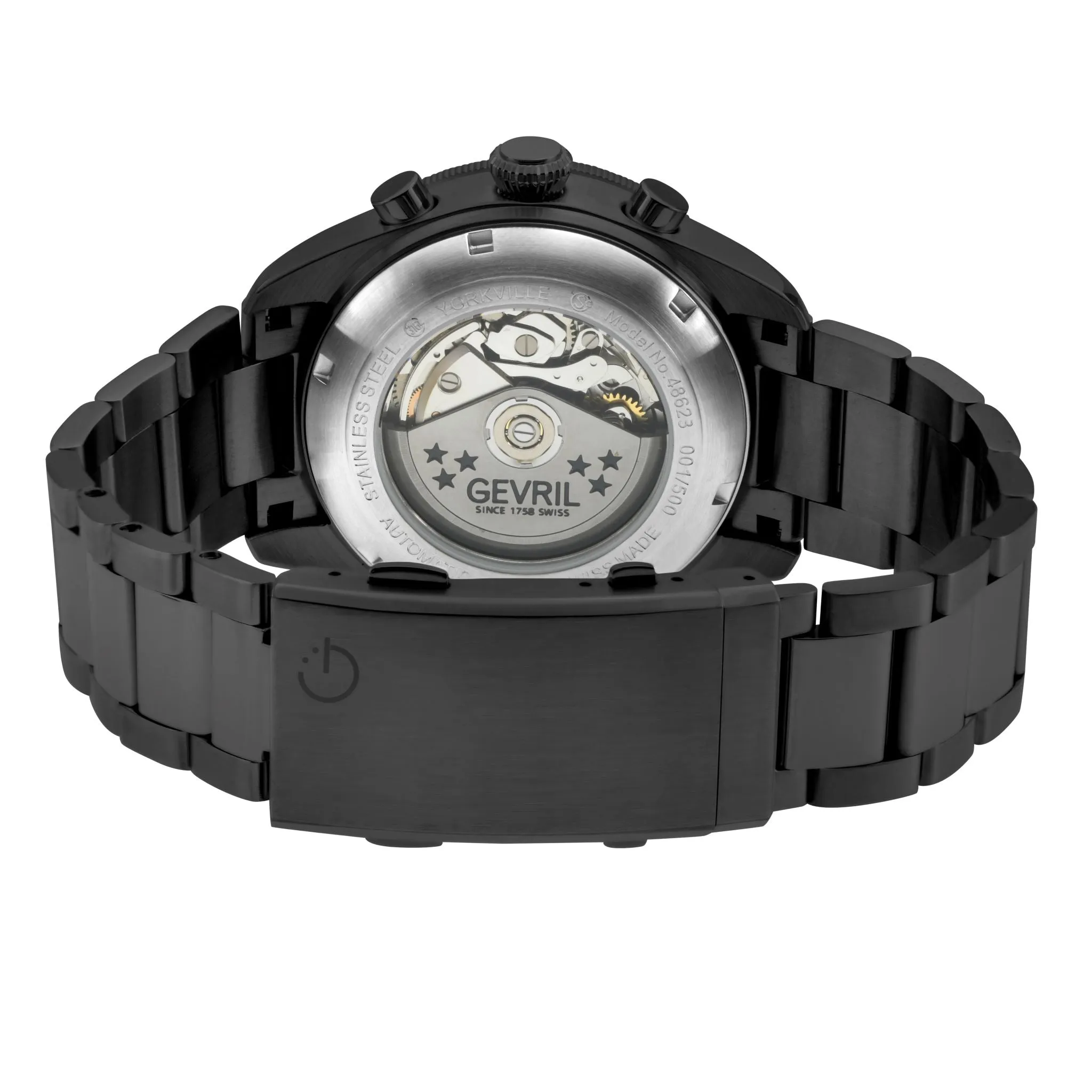 Gevril Men's Yorkville Chronograph 43mm Automatic Watch 48623B