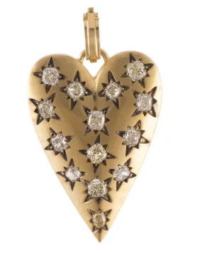 Gold and Diamond Heart Pendant