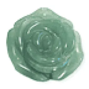 Green Aventurine Carved Rose Bud Pendant, each