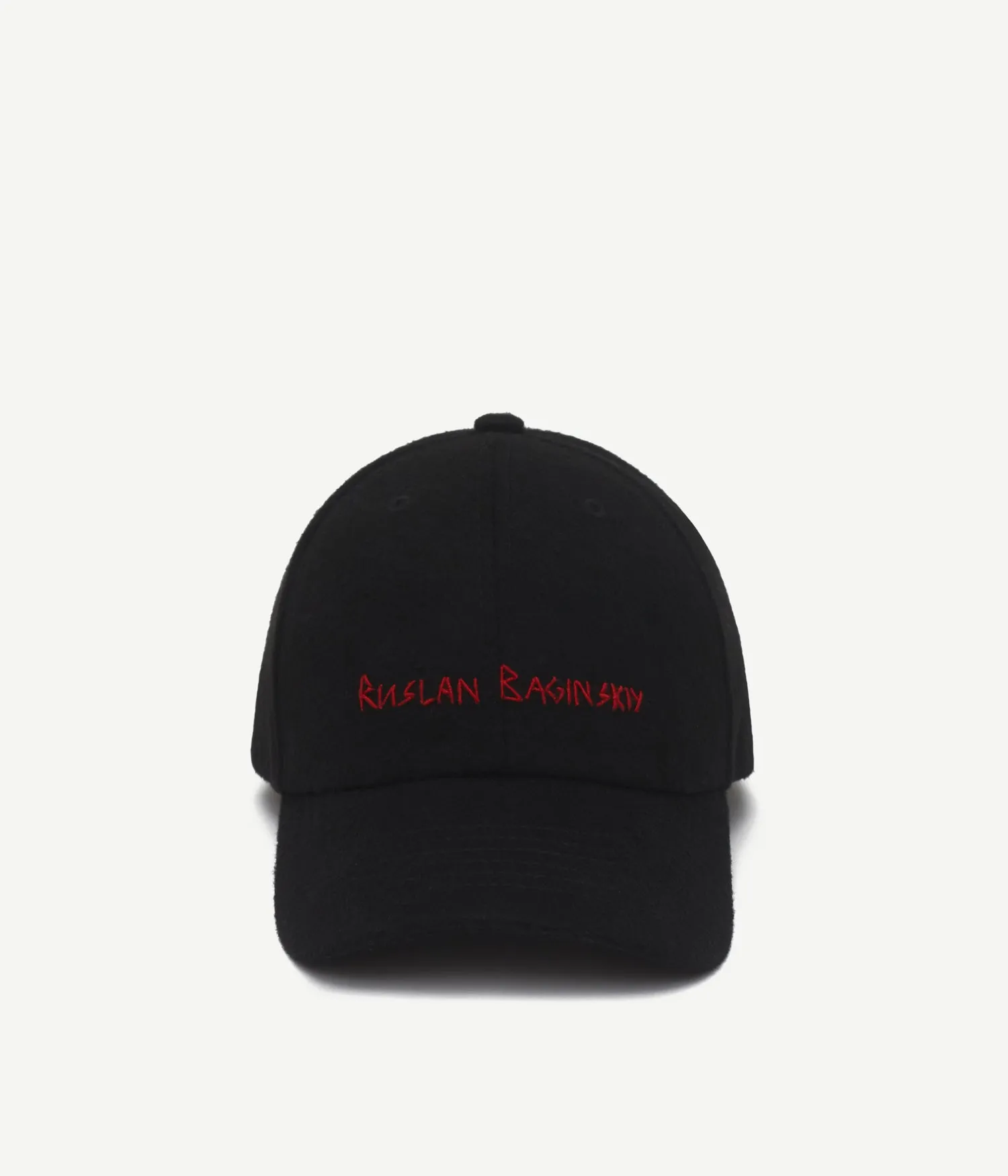 Hand-embroidered Wool Baseball Cap