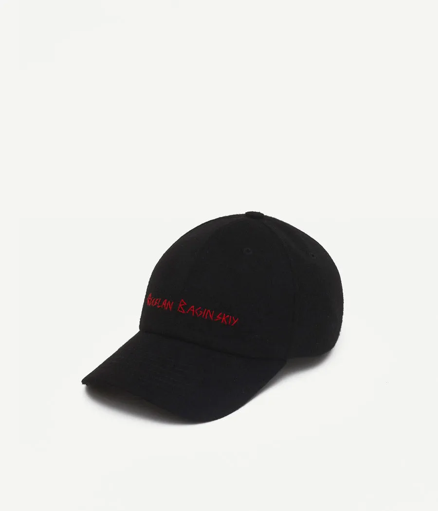 Hand-embroidered Wool Baseball Cap