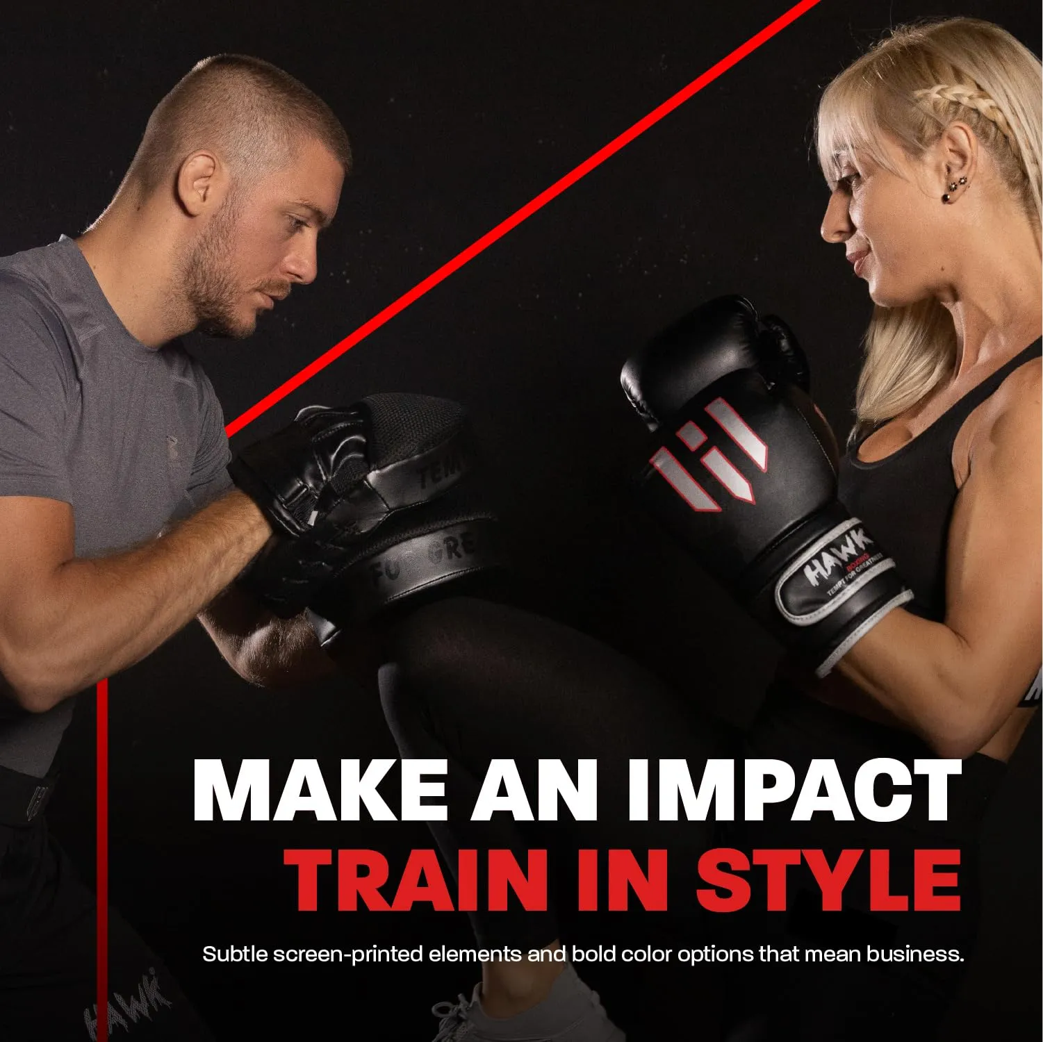Hawk Sports Punching Mitts for Men, Women, & Kids, Leather Focus Mitts for Martial Arts & Boxing Training, Curved Punch Mitts for Karate, Kickboxing, Krav MAGA, Muay Thai & Taekwondo