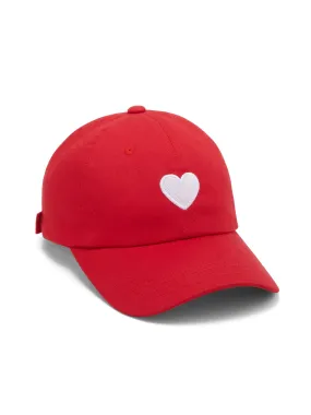 Heart-Embroidered Baseball Hat