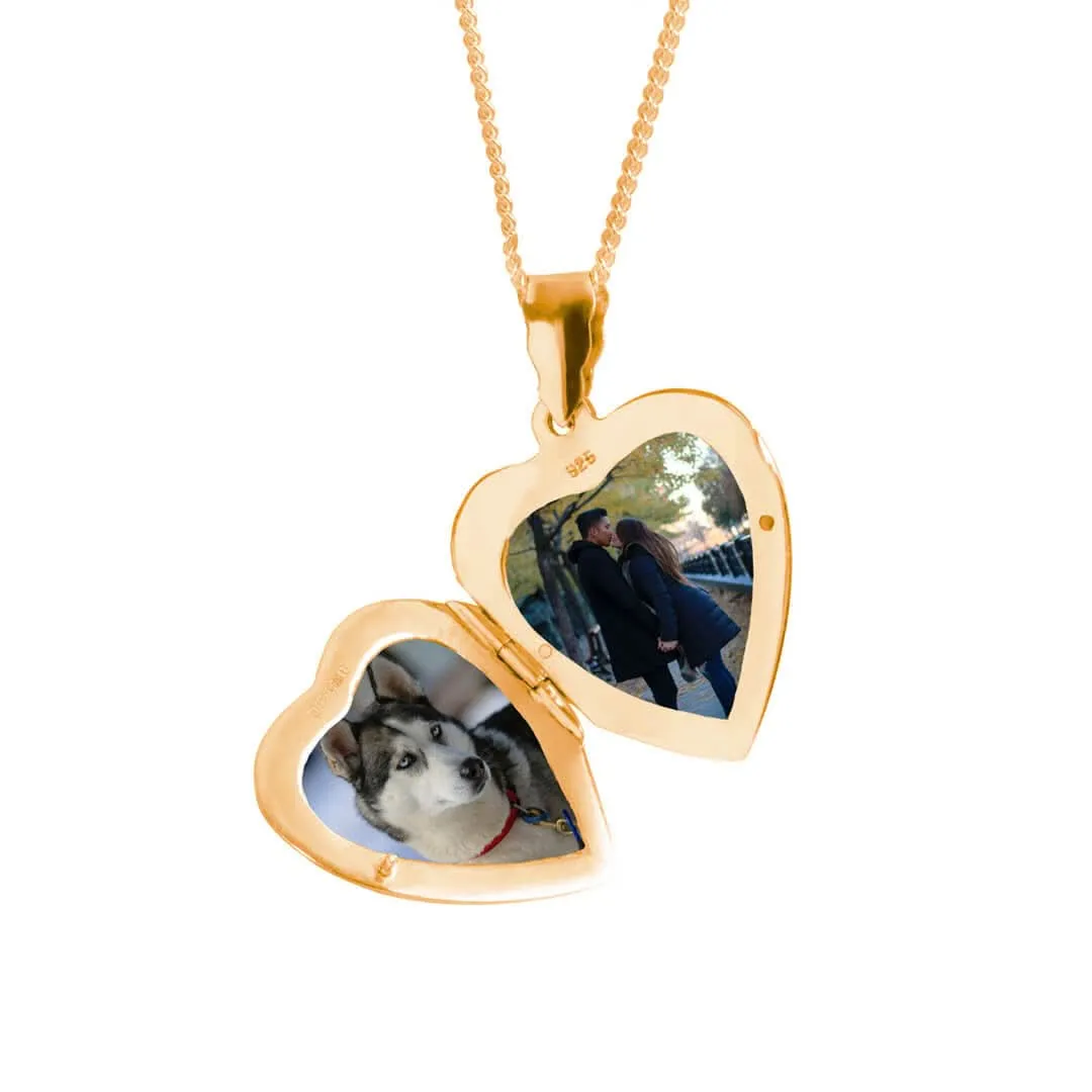 Heart Locket Necklace | Gold