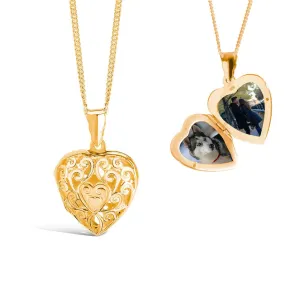 Heart Locket Necklace | Gold