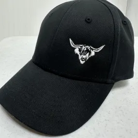 Highland Cow Hat Embroidered Off Center Structured Hat Chino Twill Farm