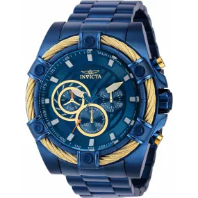 Invicta Men's Chrono Watch - Bolt Quartz Blue Dial Stainless Steel Bracelet | 38959
