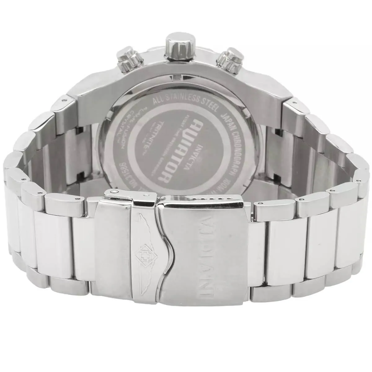 Invicta Men's Chronograph Watch - Aviator Quartz Blue Dial Silver Bracelet | 31586