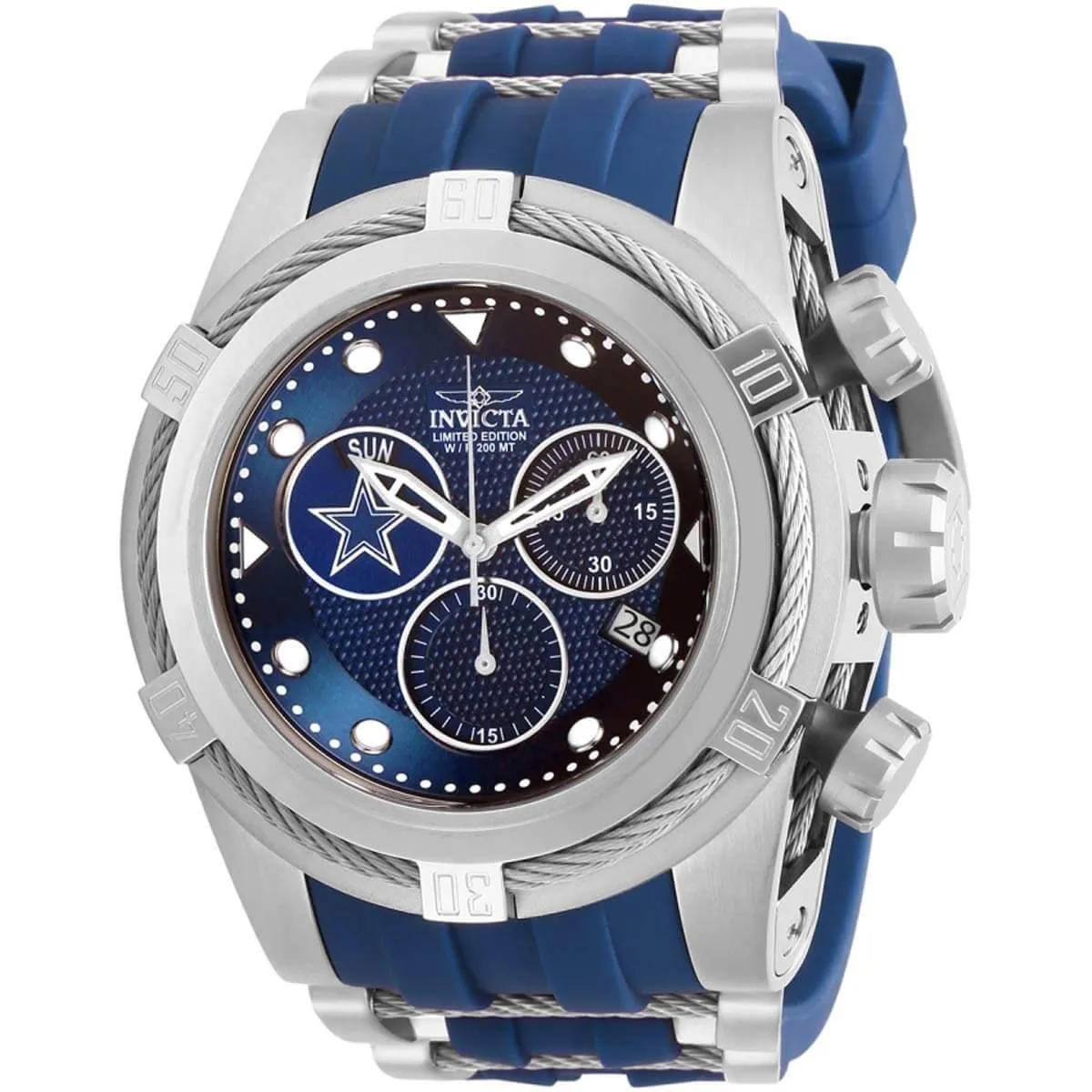 Invicta Men's Chronograph Watch - Bolt Zeus Navy Blue and Silver Strap | 30231