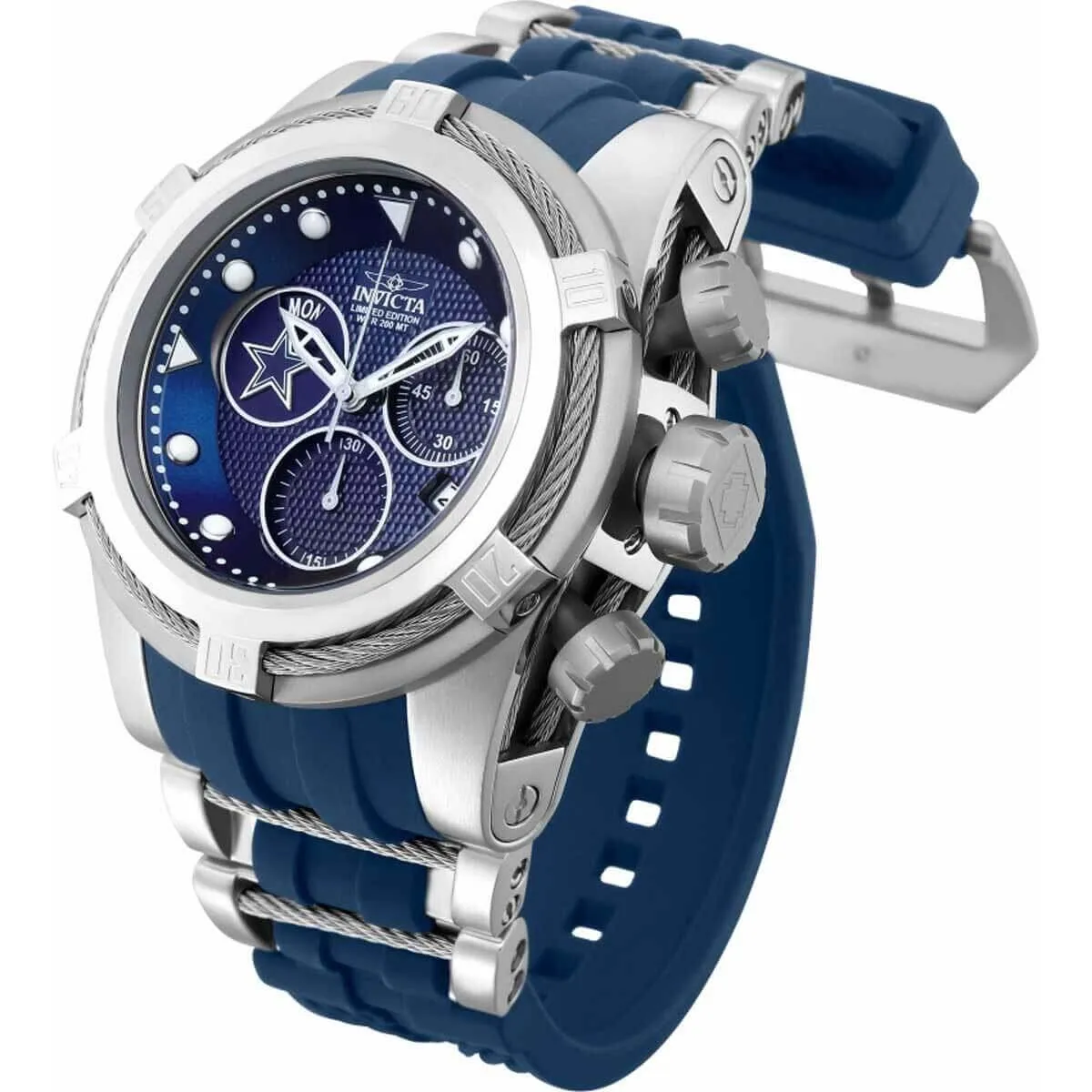 Invicta Men's Chronograph Watch - Bolt Zeus Navy Blue and Silver Strap | 30231