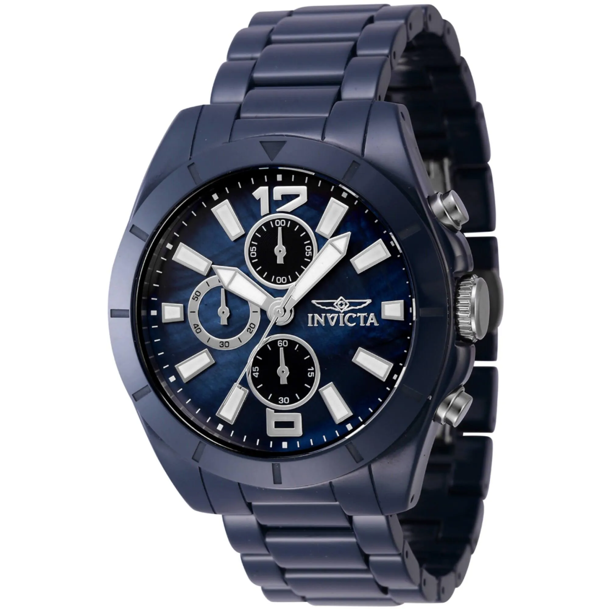 Invicta Men's Chronograph Watch - Ceramics Quartz Blue Mother of Pearl Dial | 47319