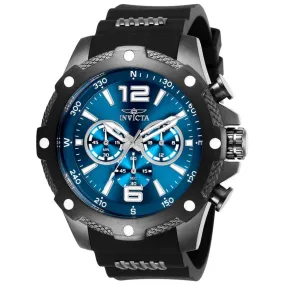 Invicta Men's Chronograph Watch - I-Force Blue Dial Black Rubber Strap | 27272