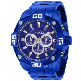 Invicta Men's Chronograph Watch - Pro Diver Blue and Silver Tone Dial Bracelet | 40255