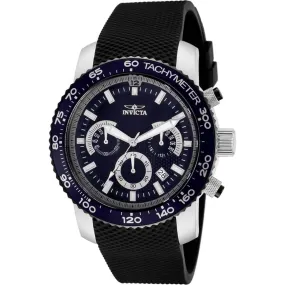 Invicta Men's Chronograph Watch - Specialty Black Polyurethane Rubber Strap | 11292