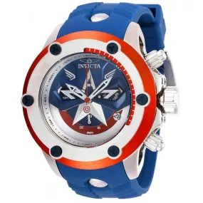 Invicta Men's Chronograph Watch - Subaqua Marvel Blue Silicone Strap Dive | 28420