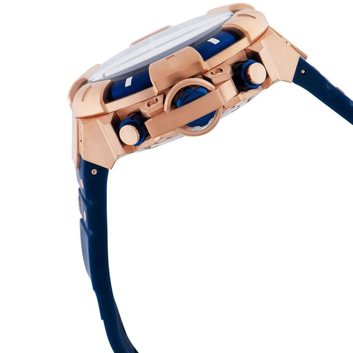 Invicta Men's Quartz Chronograph Watch - Akula Blue and RG Dial Strap | 31900