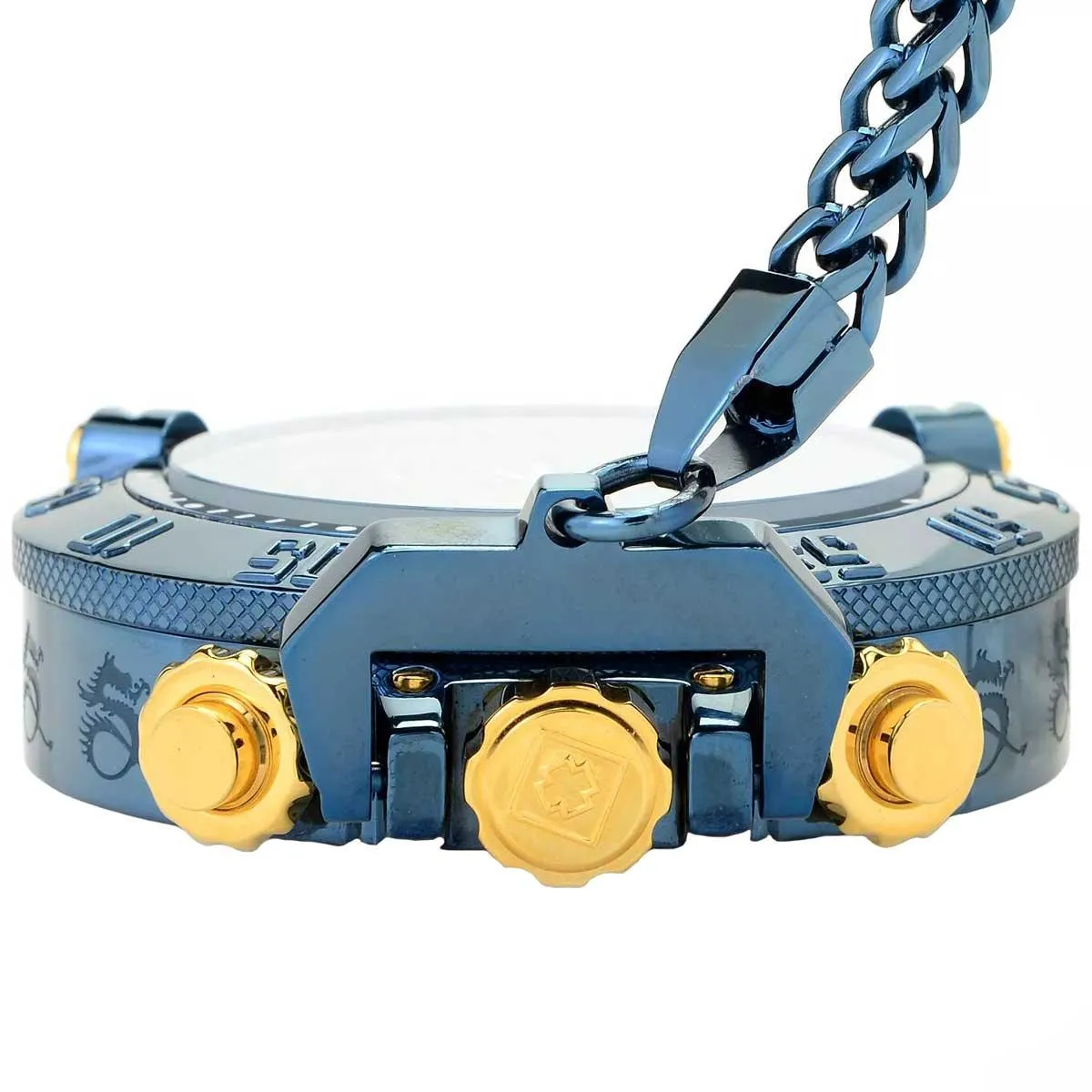 Invicta Men's Quartz Pocket Watch - Subaqua Noma III Chronograph Blue Chain | 34692