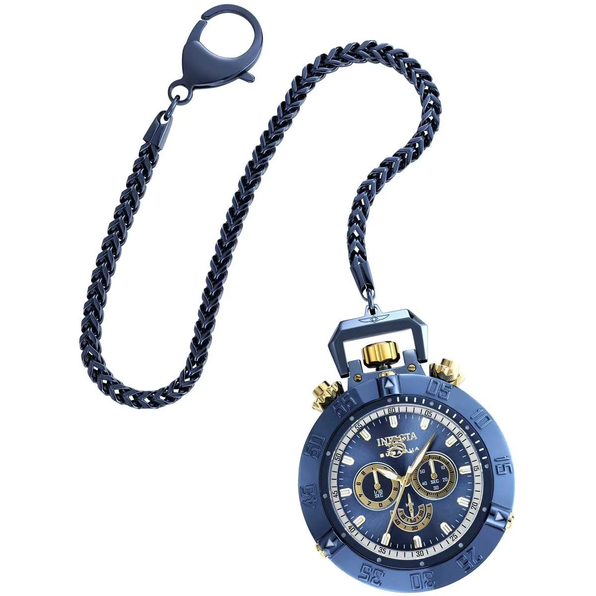 Invicta Men's Quartz Pocket Watch - Subaqua Noma III Chronograph Blue Chain | 34692