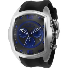 Invicta Men's Watch - Lupah Chronograph Date Display Black and Blue Dial Strap | 43637
