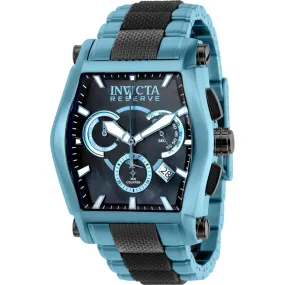 Invicta Men's Watch - Reserve Chronograph Ice Blue and Black Bracelet Quartz | 40959
