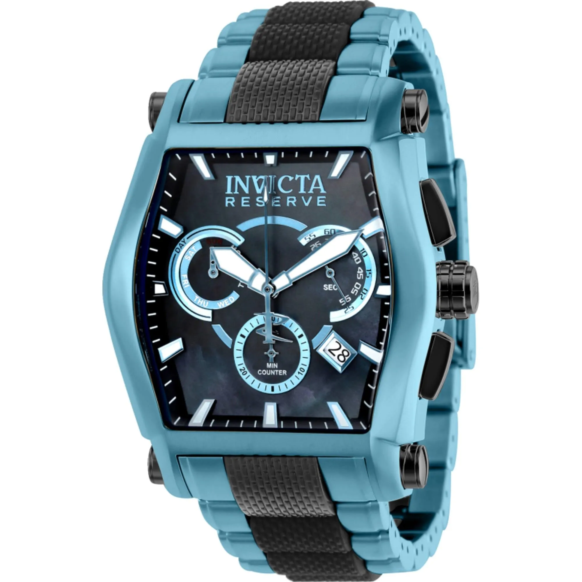Invicta Men's Watch - Reserve Chronograph Ice Blue and Black Bracelet Quartz | 40959
