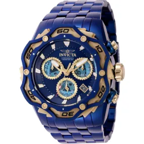 Invicta Men's Watch - Ripsaw Chronograph Gold and Blue Dial Stainless Steel | 44092