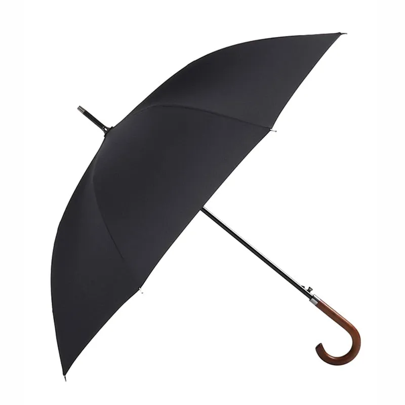Japanese Long Umbrella 8K Windproof Wooden Handle Large Men Umbrellas Rain Classic Business Paraguas