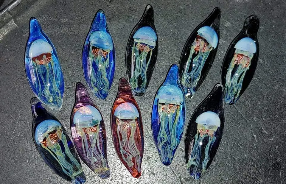 Jellyfish Pendant with Ash