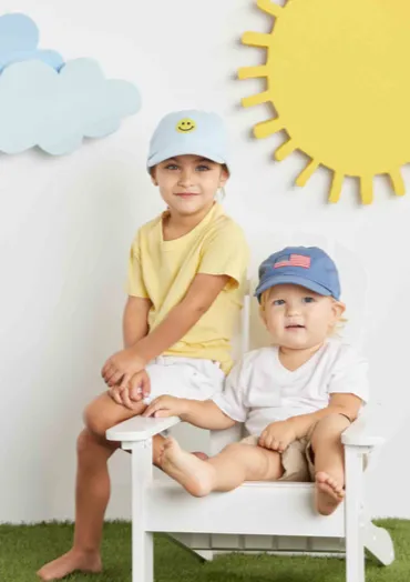 kids flag embroidered hat