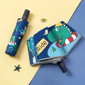 Kids Umbrella Cartoon Animal Automatic Umbrellas Windproof Folding Umbrellas For Child