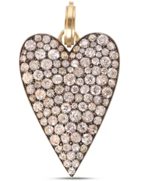 Large Diamond Heart Pendant