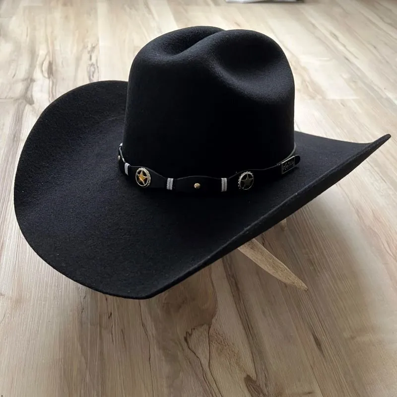 Larry Mahan 3X Oplin Black Wool Cowboy Hat
