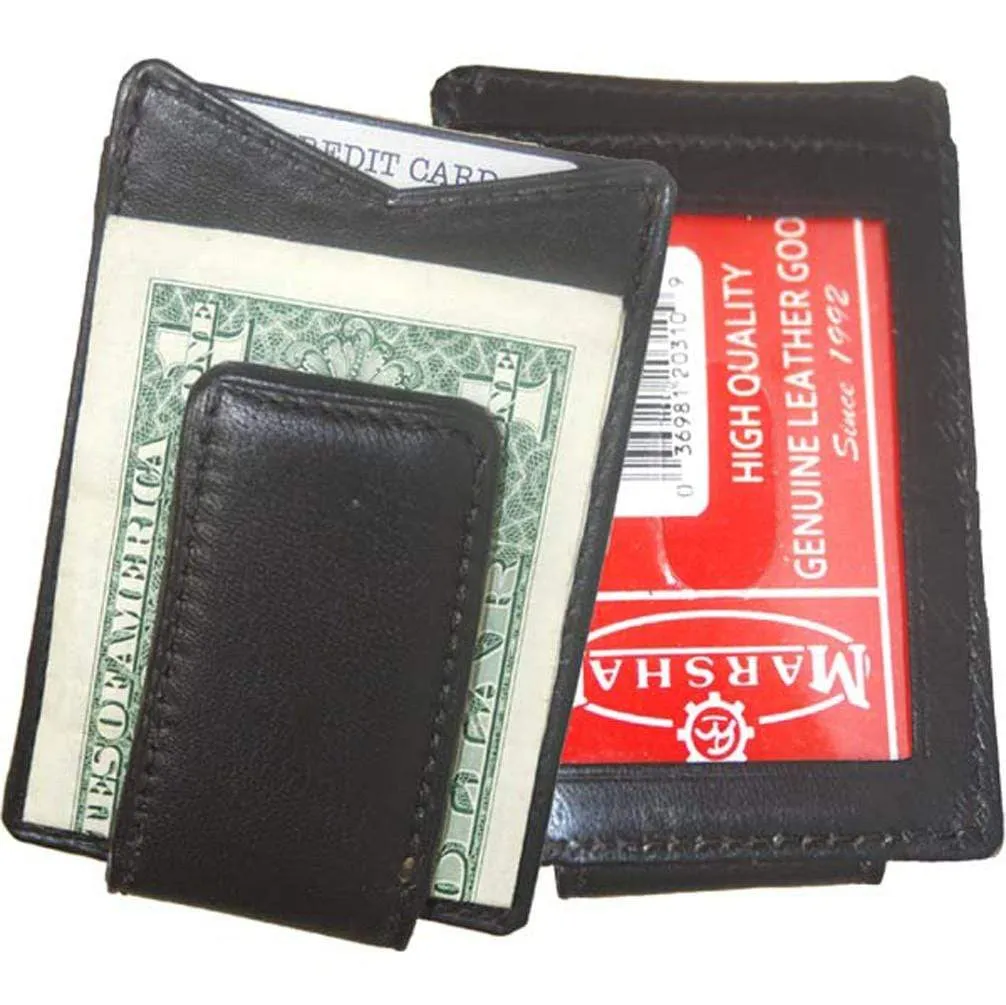 leather magnetic money clip