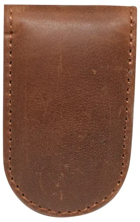 Leather Money Clip - Strong Magnets Holds 30  Bills for Men - Cash Leather Card Holder