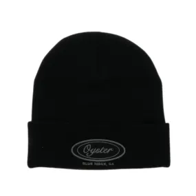 Legacy Black Cuffed Beanie With Oyster Logo