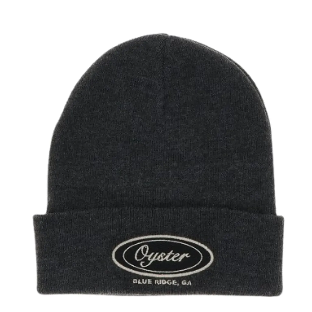 Legacy Charcoal Beanie With Oyster Logo