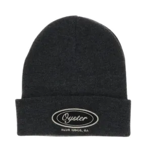 Legacy Charcoal Beanie With Oyster Logo