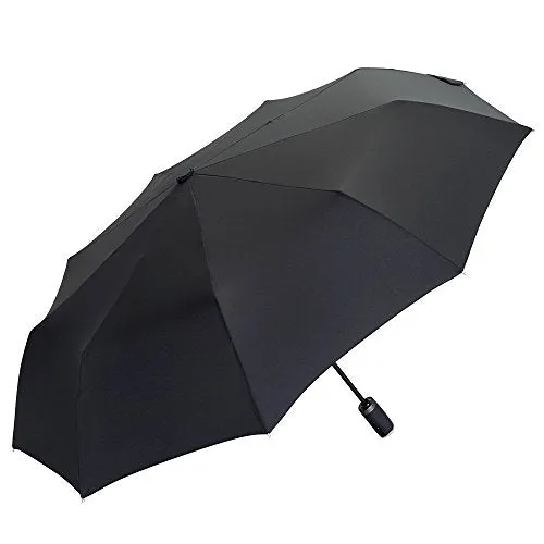 LifeTek Windproof Travel Umbrella Compact Automatic Open Close Small Folding Teflon Repellent Canopy Umbrellas fit Golf Purse Backpack Wind Resistant for Men and Women Traveler FX1 42 inch Black
