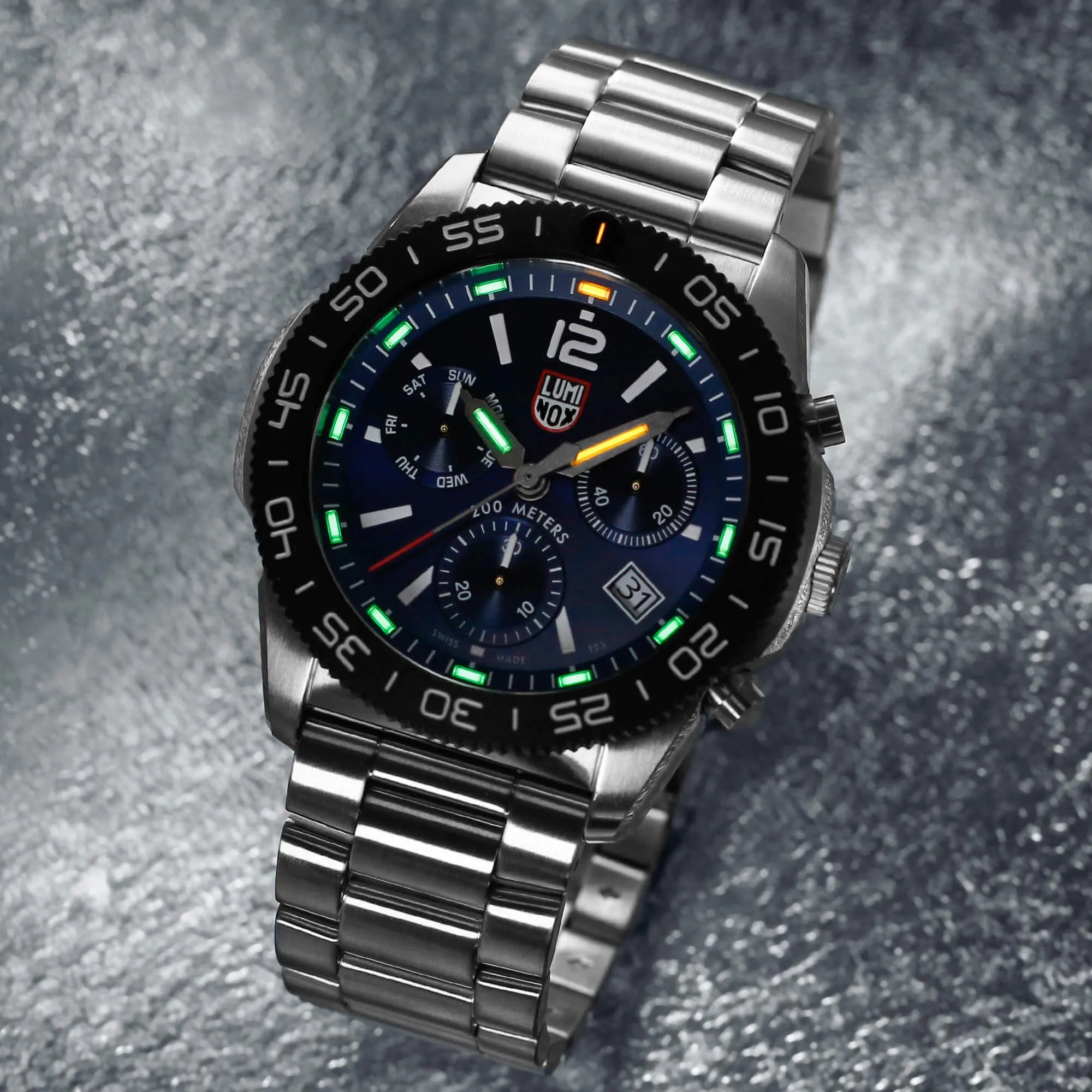 Luminox Men's Watch - Pacific Diver Swiss Quartz Chrono Blue Dial Bracelet | XS.3144