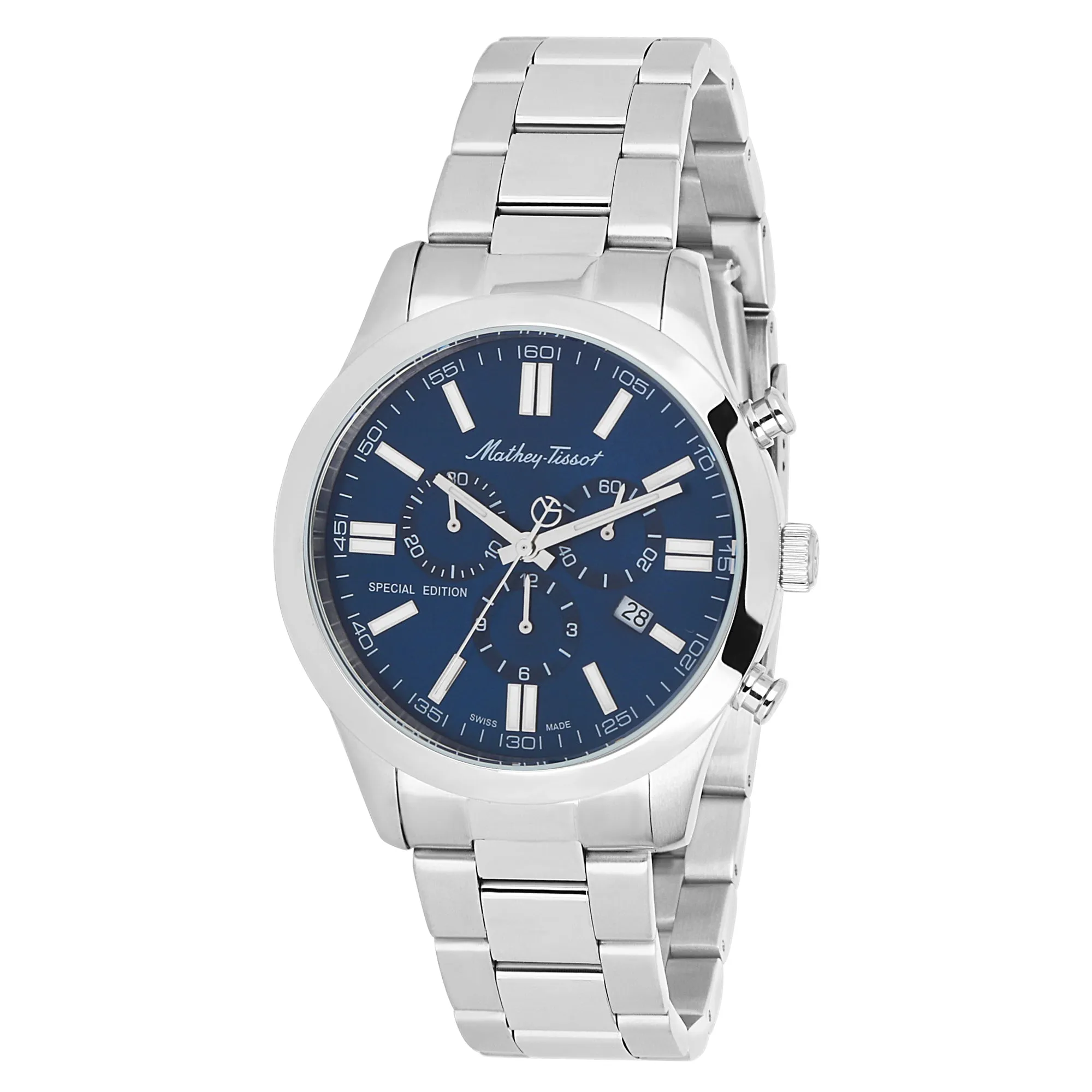 Mathey-Tissot Swiss Made Special Edition Chronograph Blue Dial Gents Watch - H455CHABU