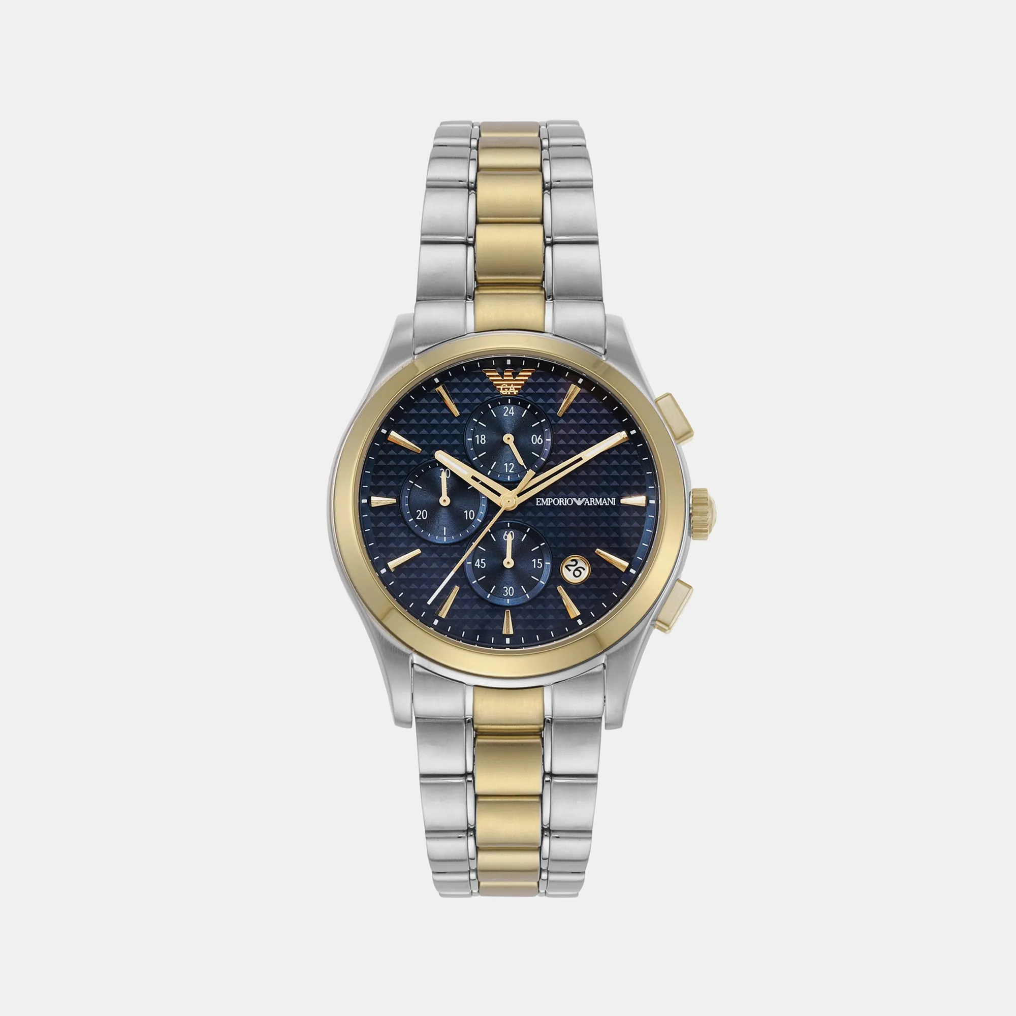 Men's Black Chronograph Stainless Steel Watch AR11579